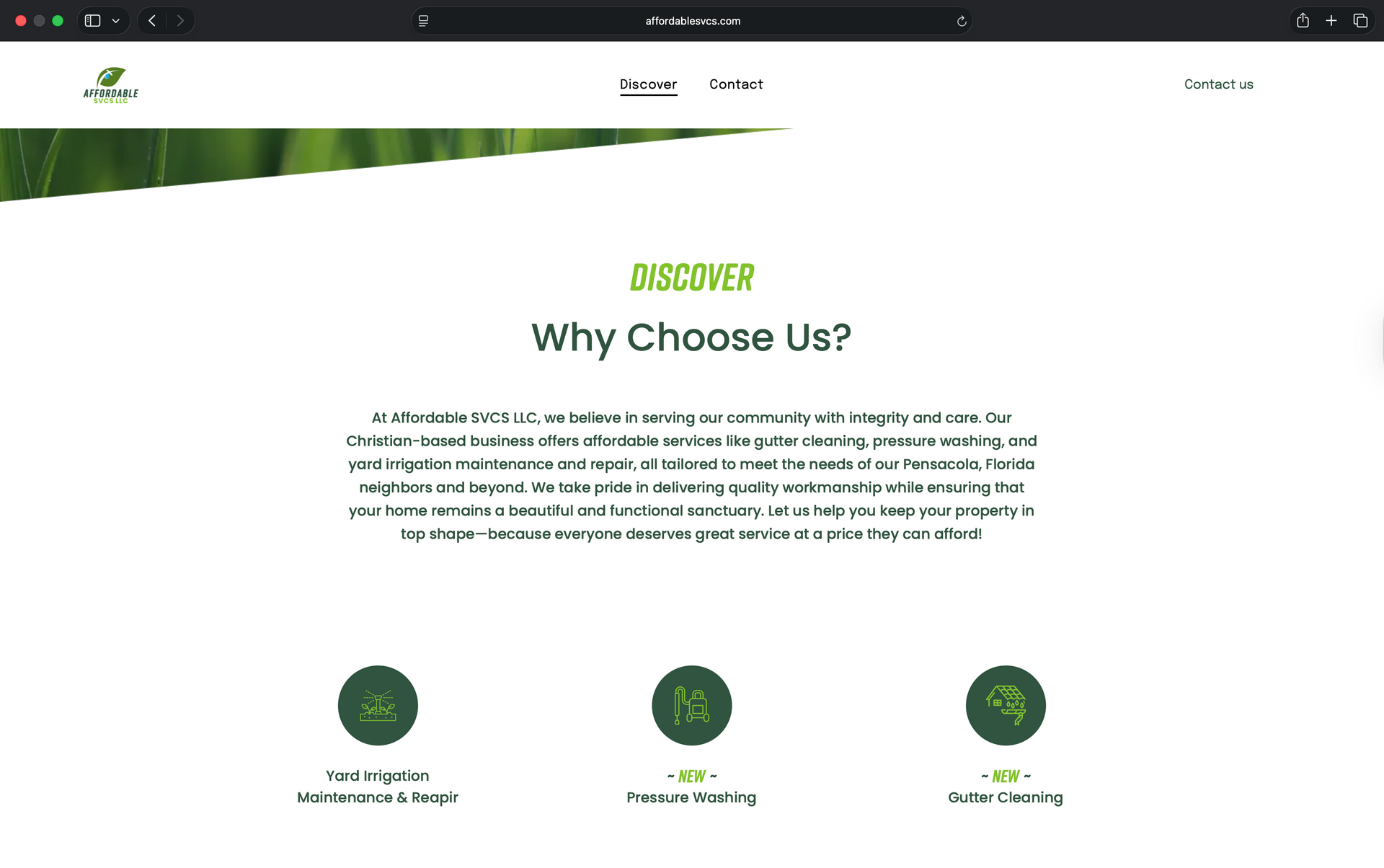 Website section titled 