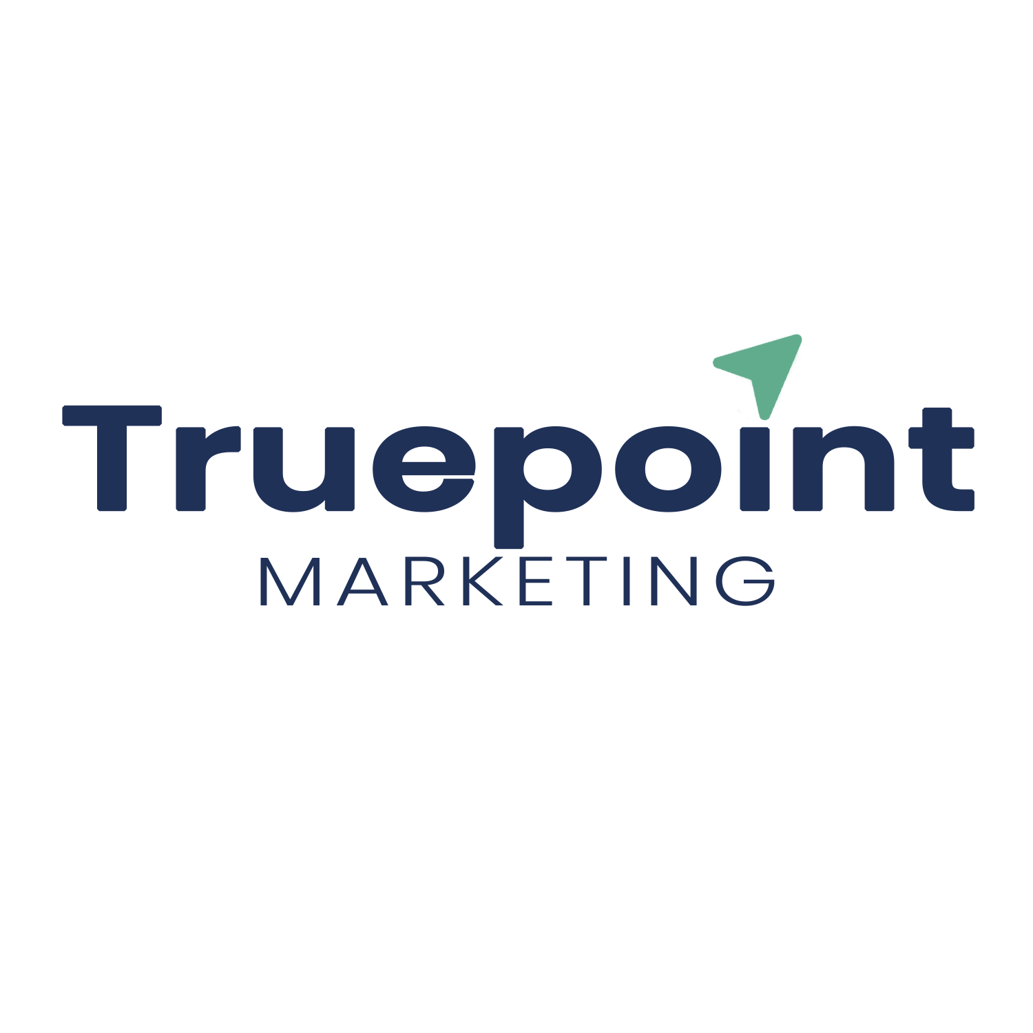Truepoint Marketing logo in navy and teal on a white background