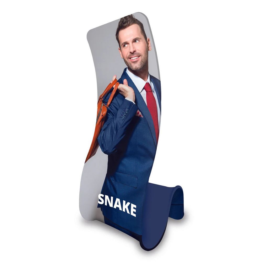 A tubular monolith aluminium frame with heavy-duty base. Available in four widths and supplied with a dye-sublimation printed stretch fabric graphic.