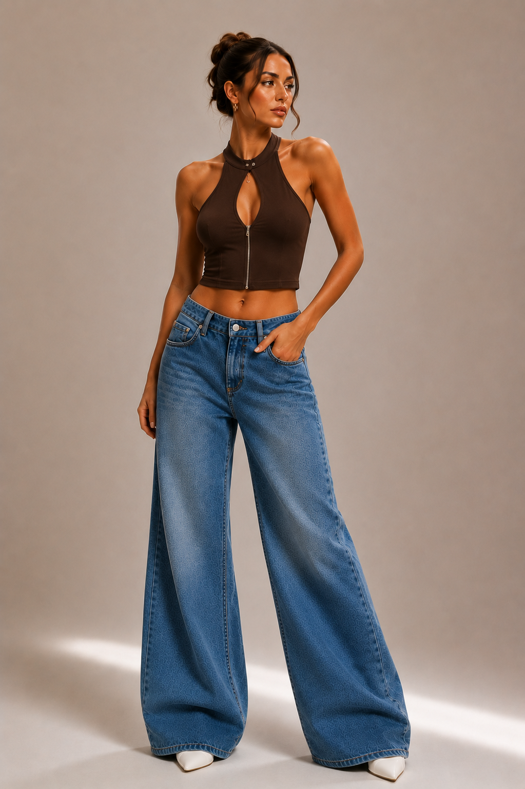 Espresso Élan Denim Set