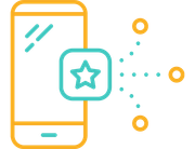 Smartphone app development icon