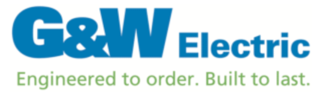 G&W Electric logo in blue, with the words