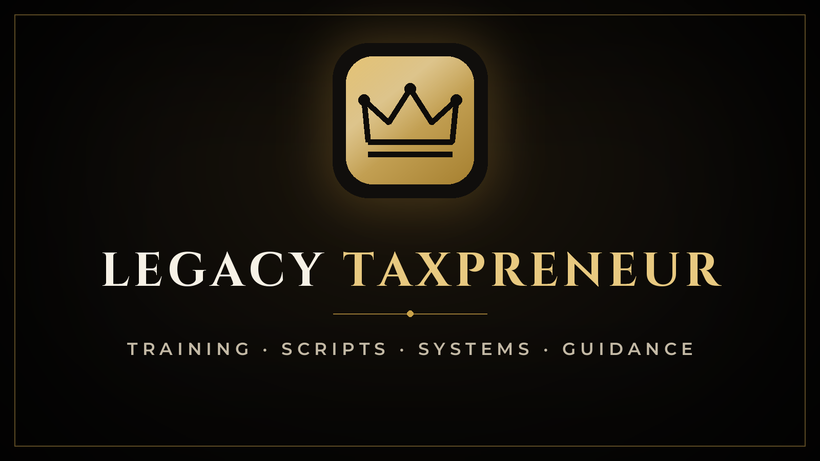 Legacy Taxpreneur Mentorship
