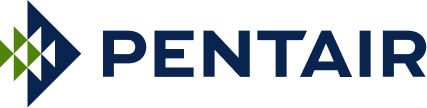 Pentair logo with a blue geometric shape and the word 