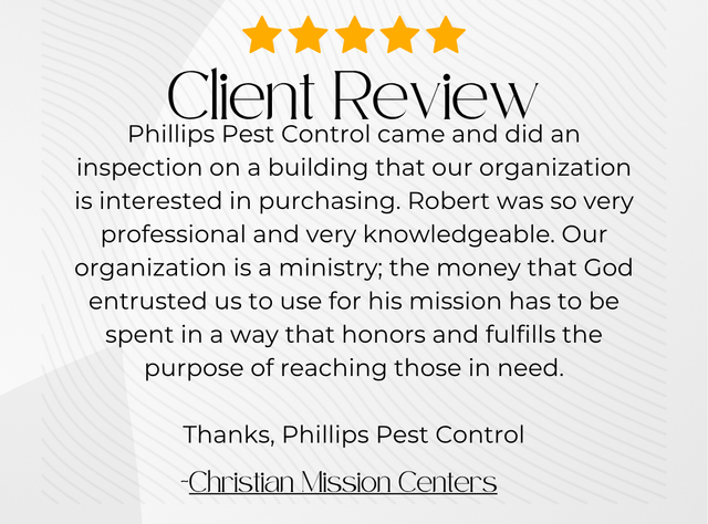 Five-star client review text praising Robert’s professionalism and Mission Centers’ purpose-driven help