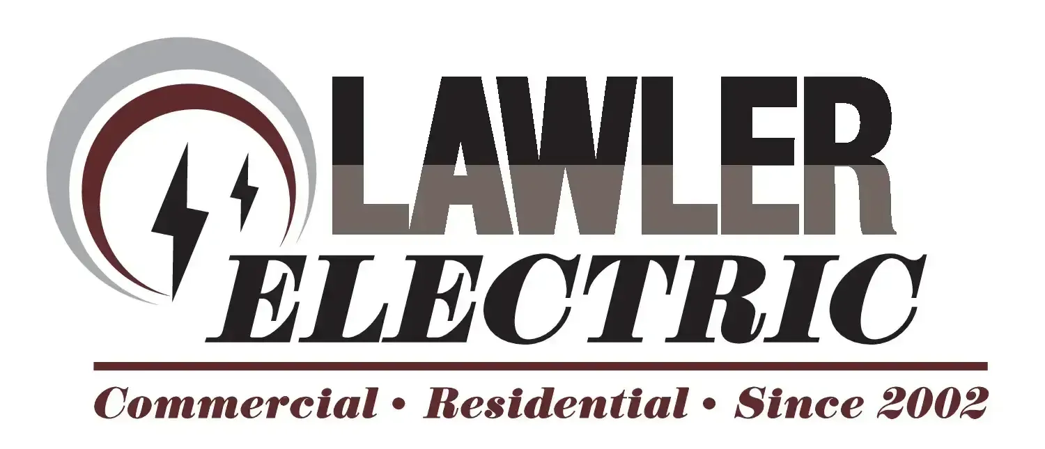 A logo for lawler electric is shown on a white background