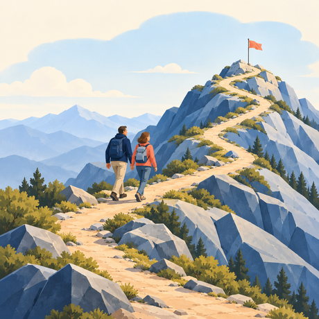 Couple nearing the retirement summit