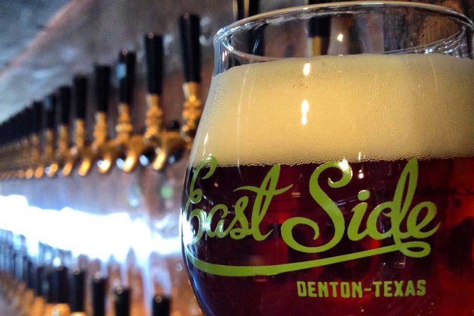 A glass of beer from east side denton texas