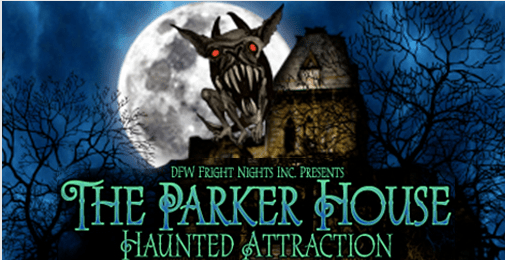 A poster for a haunted attraction called the parker house
