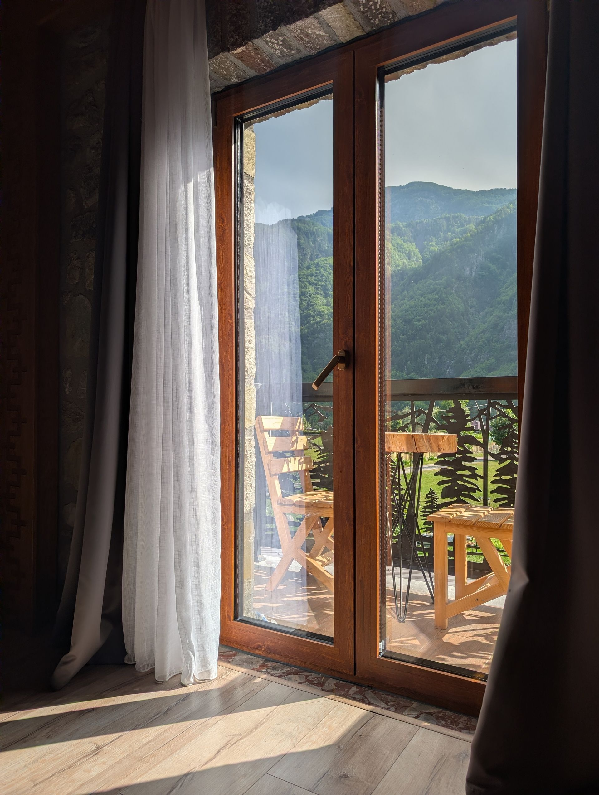 Installer sealing a custom-shaped window frame