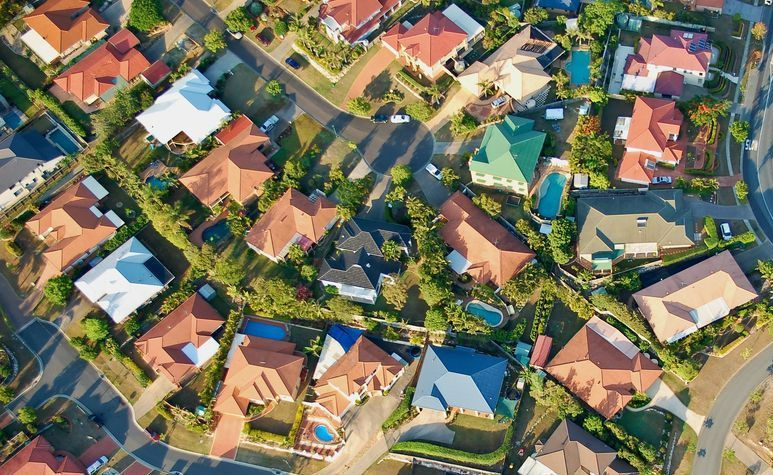 Overhead View of a Suburban Neighborhood — All Class Liquid Waste in Westbrook, QLD