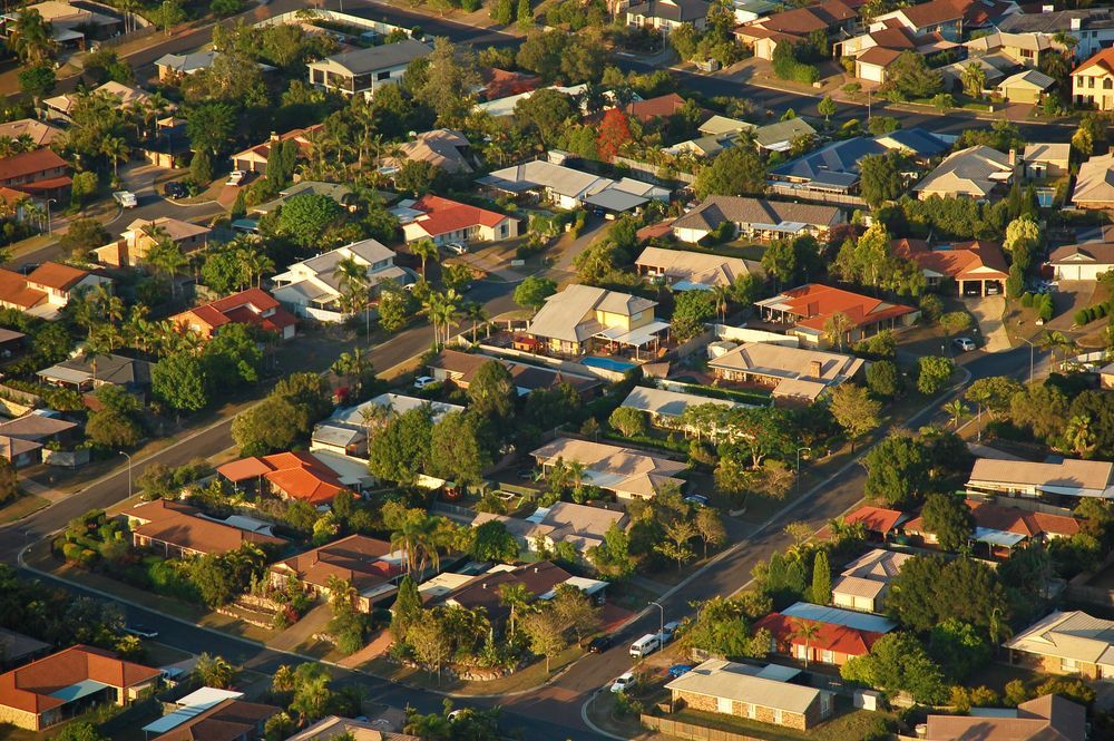Aerial View of a Suburban Neighborhood With Houses — All Class Liquid Waste in Millmerran, QLD