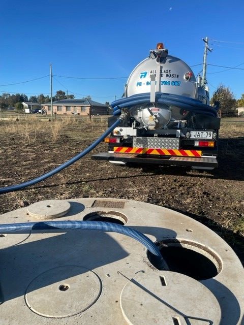 Septic Tank Cleaning with Track — All Class Liquid Waste in Oakey, QLD