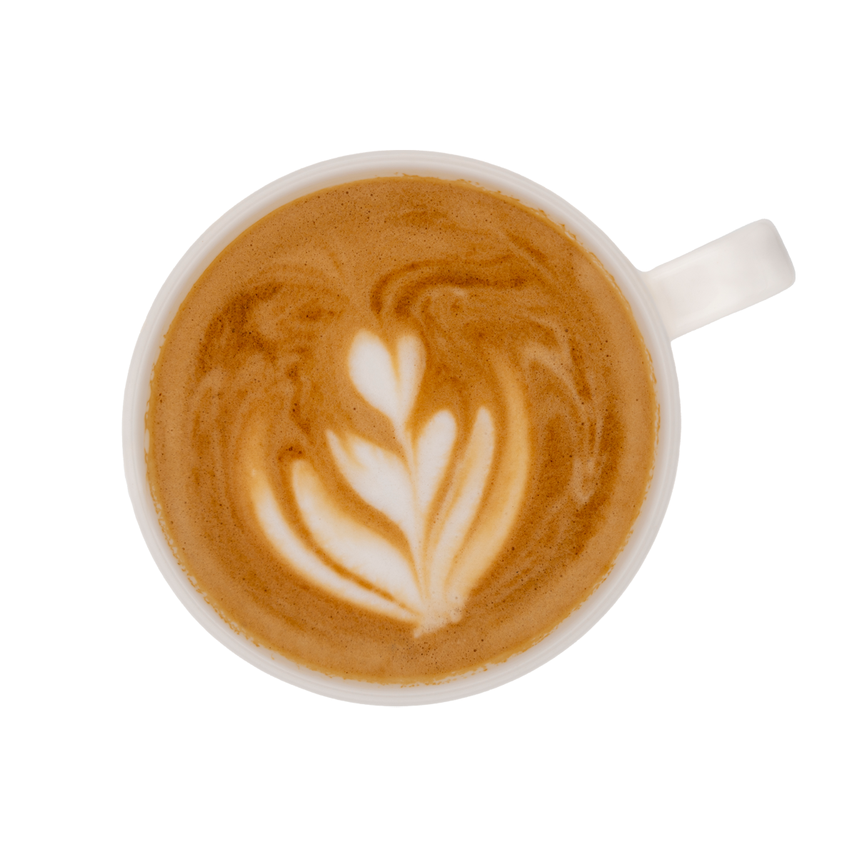 A cup of coffee with latte art.