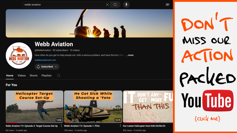 Click Me A screenshot of a webb aviation youtube channel