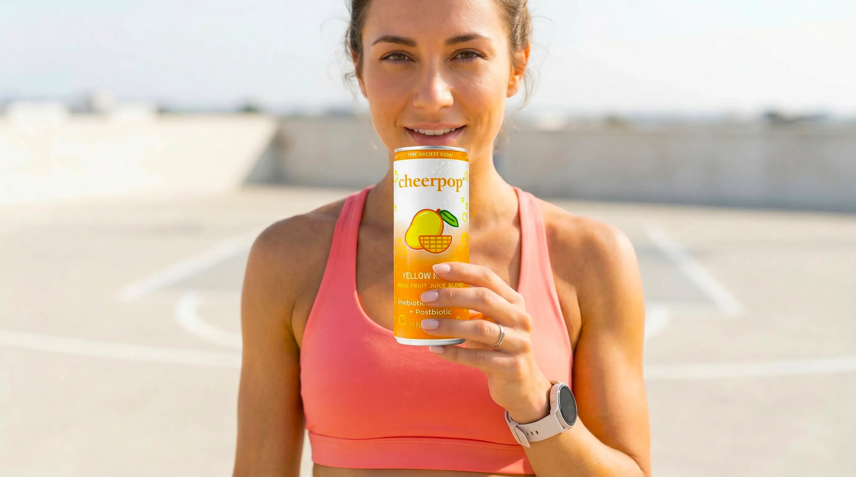 Cheerpop yellow mango can, fitness setting