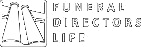 A black and white logo for funeral directors life