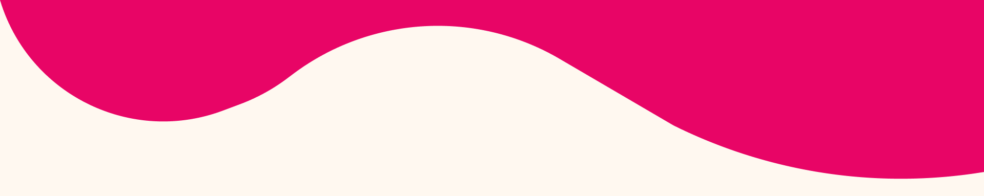 Pink wavy shape on a cream background.