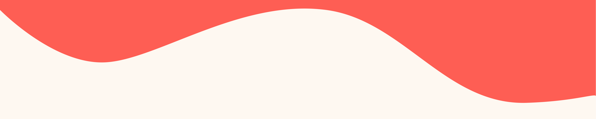 Coral-colored shape with a curved top against a pale yellow background.