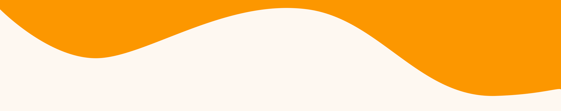 Orange wave shape over a white background.