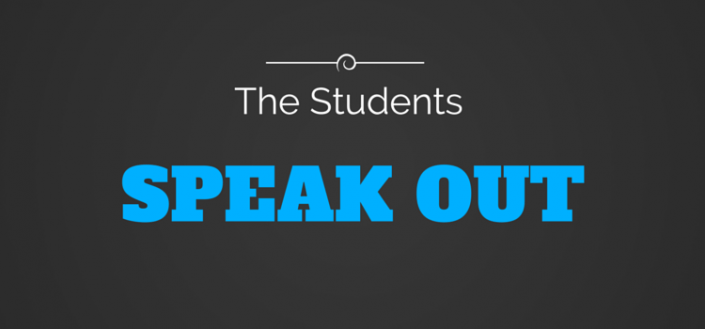 The students speak out banner The students speak out banner