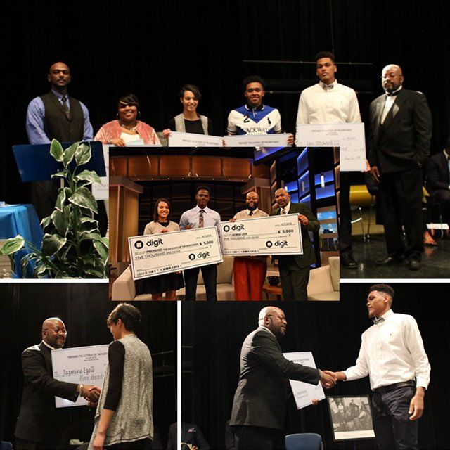 Students receiving cash certificate