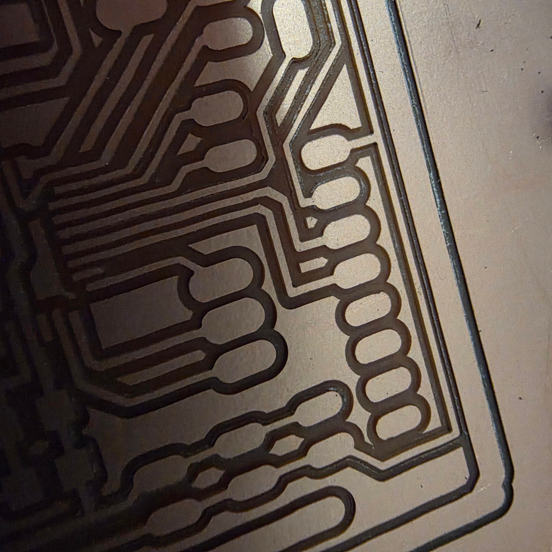 PCB milled with precision.