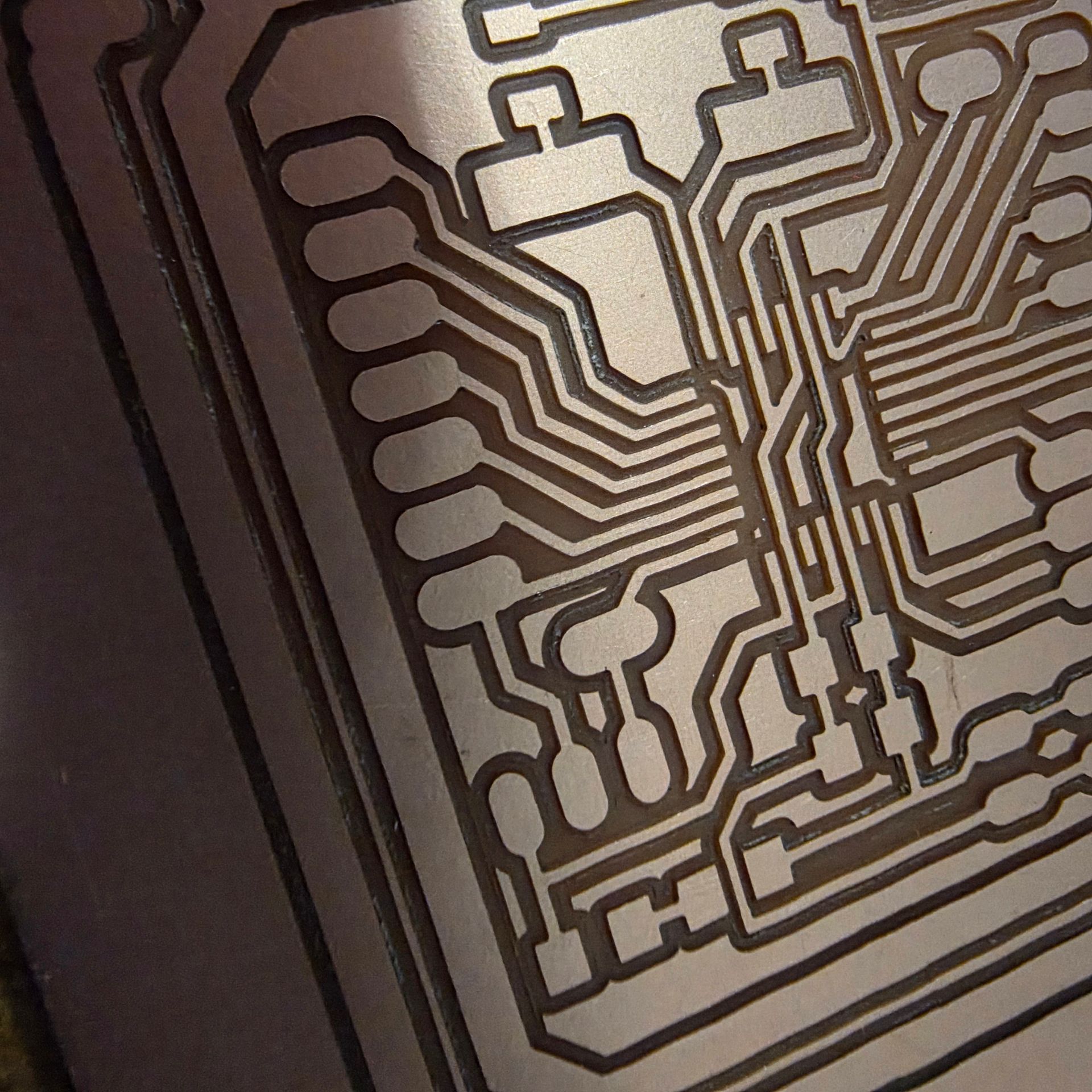 PCB milled with precision.