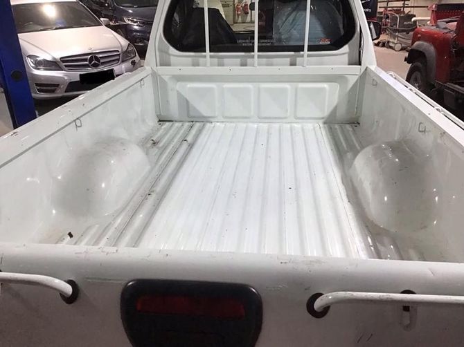 White Truckbed, PW Body Repairs customer