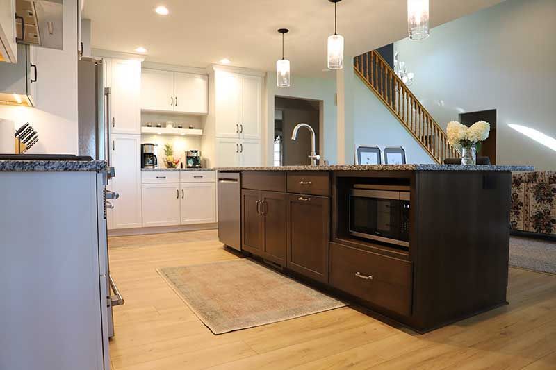 Kitchen with a Large Island in the Middle | Nerstrand, MN | Nerstrand Custom Cabinets