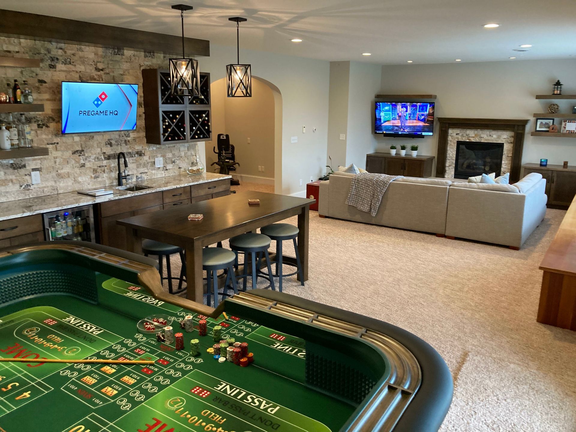 Roulette Table in the Middle of the Room | Nerstrand, MN | Nerstrand Custom Cabinets