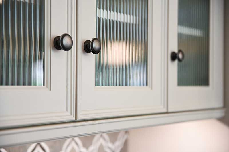 Cabinet with Glass Doors and Black Handles | Nerstrand, MN | Nerstrand Custom Cabinets