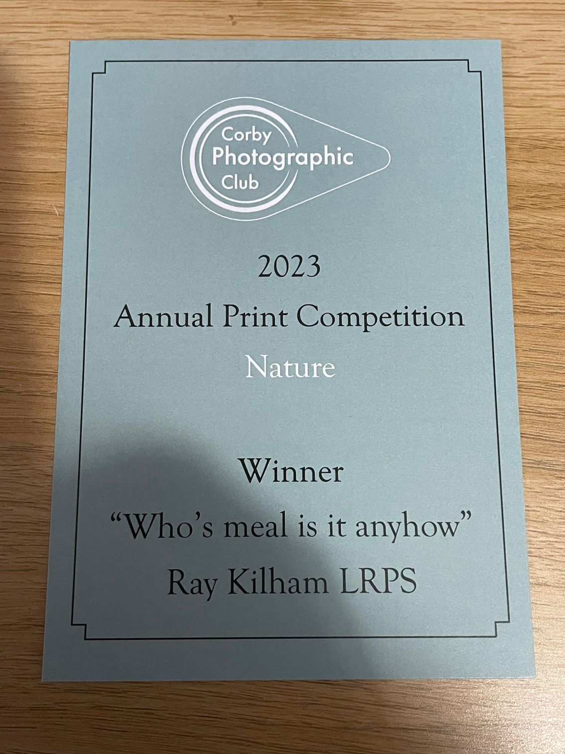 camera club awards