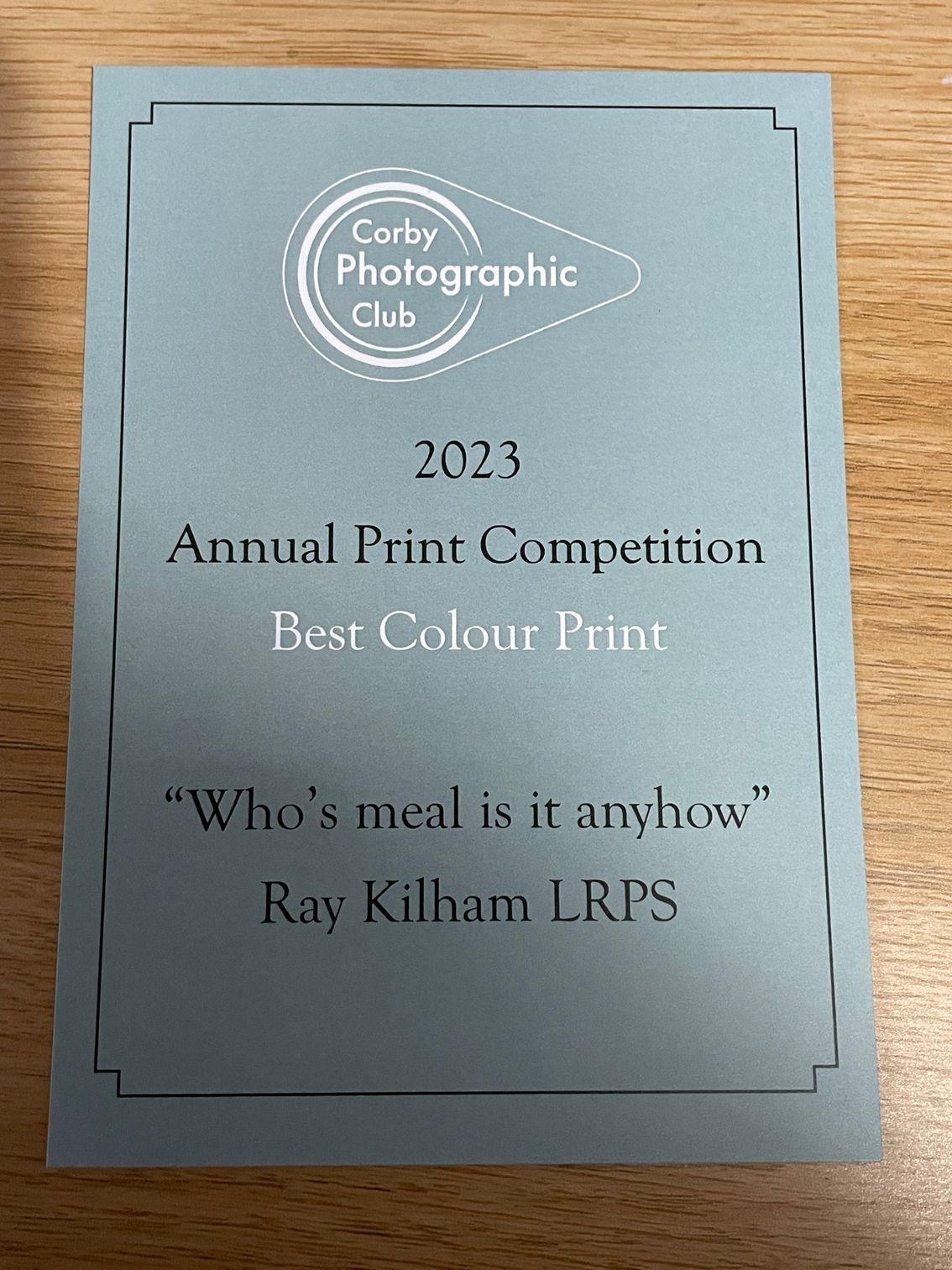 camera club awards