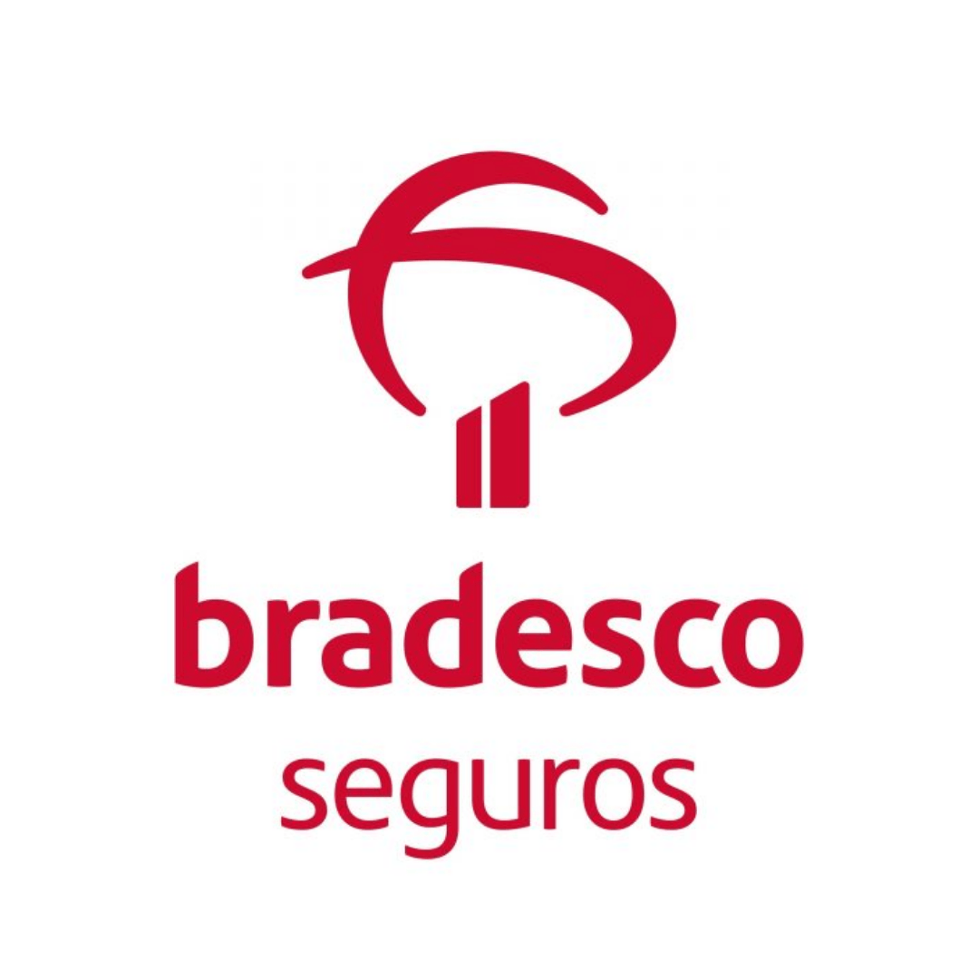 Bradesco Seguros logo in red on a white background