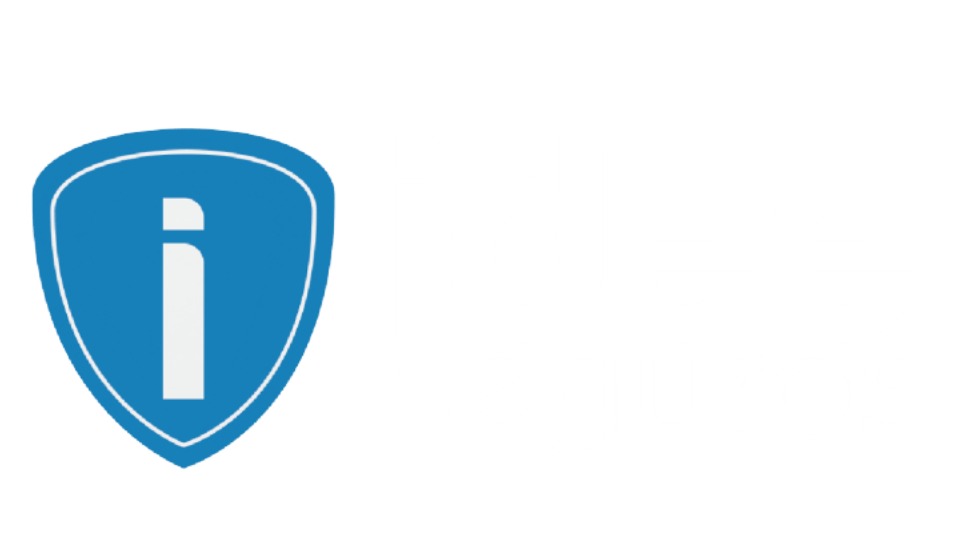 Ícone de escudo azul com um símbolo de informação 