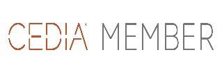 CEDIA member logo in copper and gray.