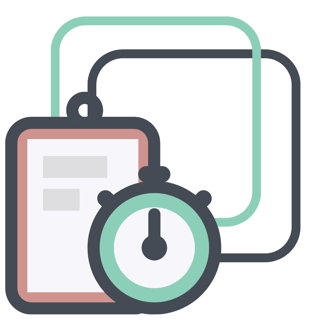 stopwatch with listboard