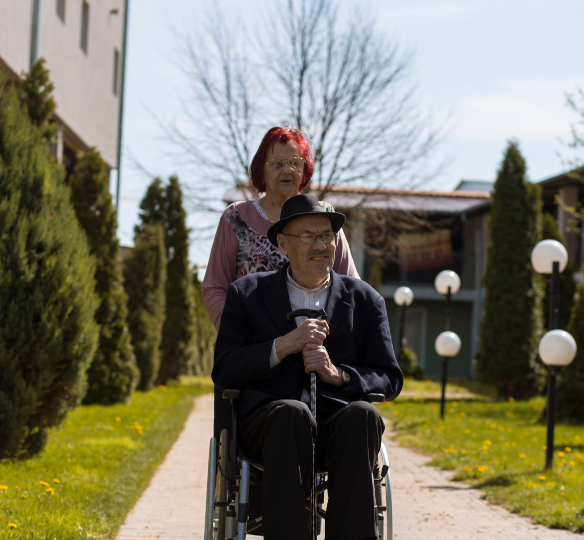 old man in wheelchair