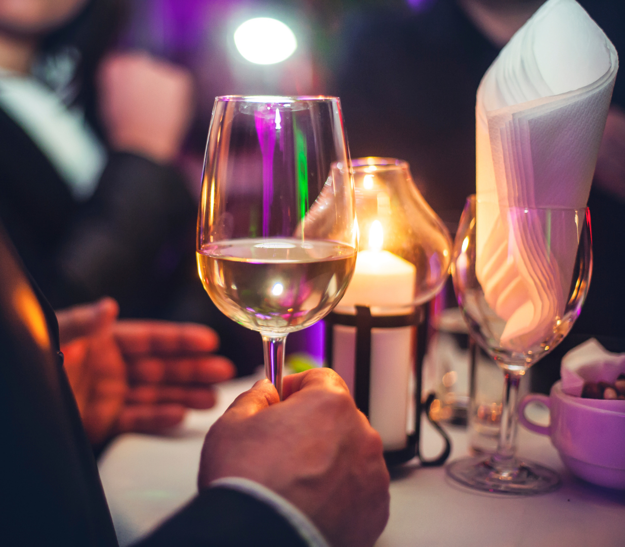 man holding a champagne