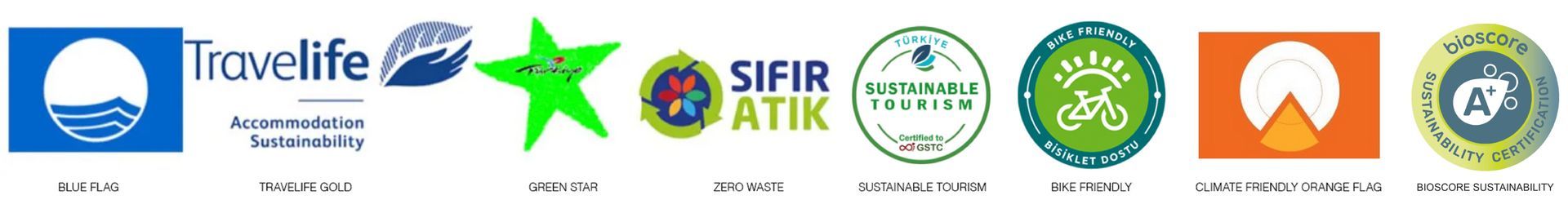 Eine Gruppe von Logos, darunter Travellife und Sifir Atik