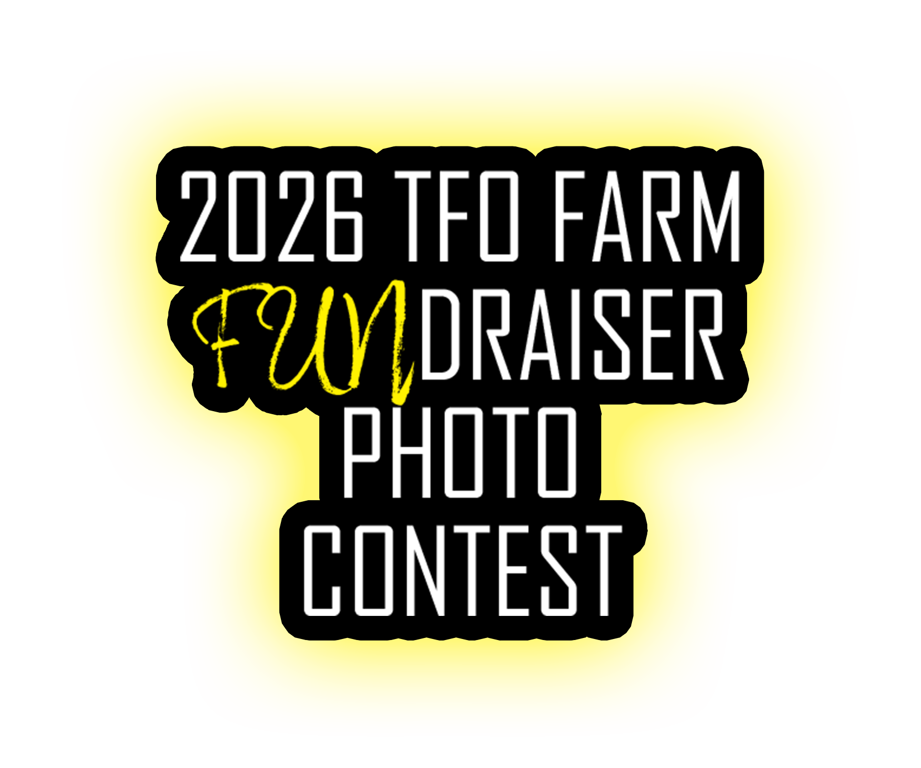 ENTER A PHOTO! 2026 TFO Farm Fun Fundraiser photo contest collage with people, dogs, and garden scenes