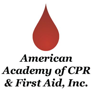 The logo for the american academy of cpr and first aid inc.