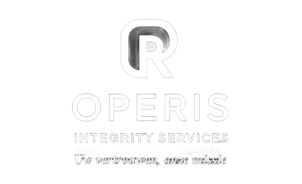 Logo van OPERIS, een dienstverlenend bedrijf. Het logo bevat een gestileerd 