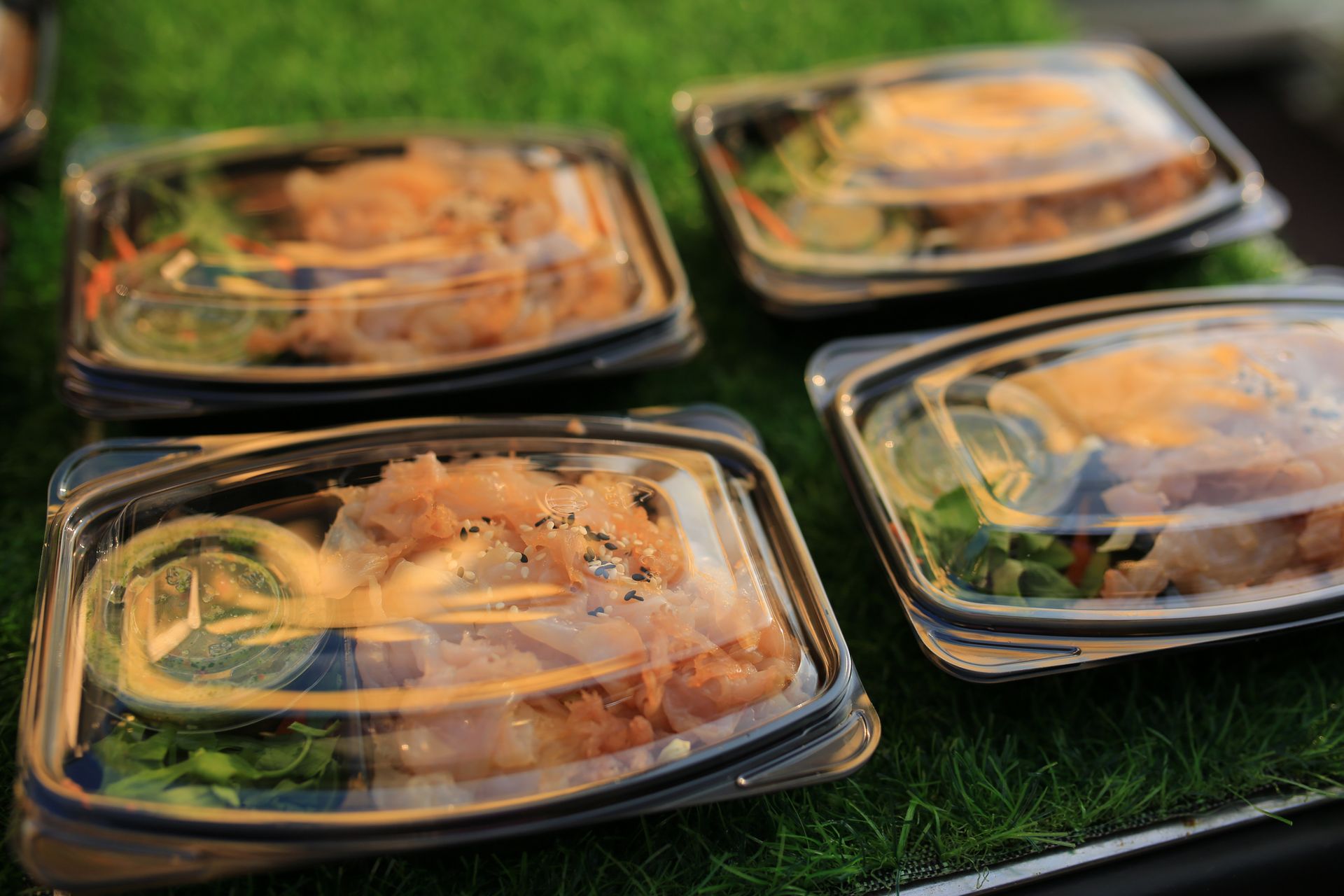 Chinese Food in Food Tray Packaging 