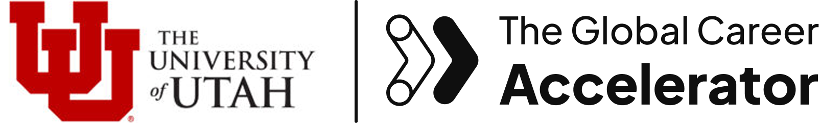 Utah and The Global Career Accelerator logos