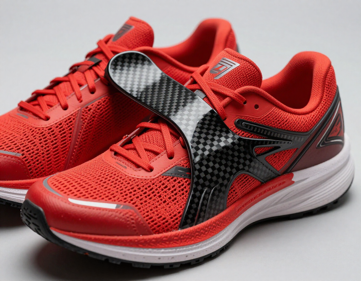 High performance running shoe with orthotic
