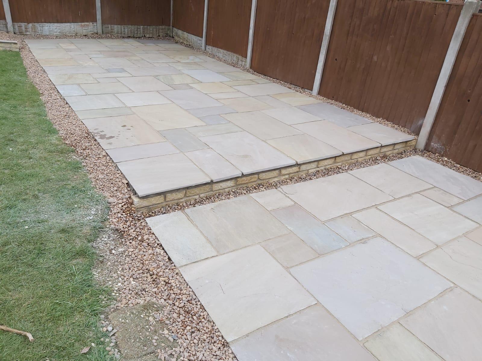 double patio installed in Haxby