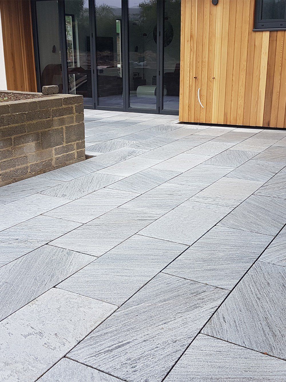 Fencing York new marble patio in Haxby