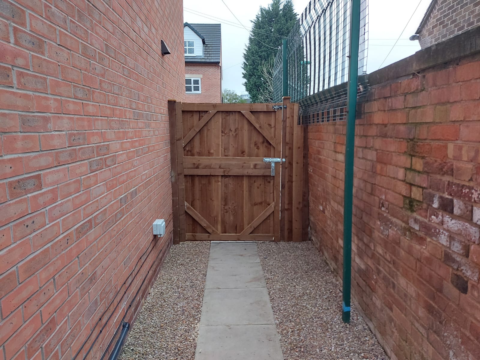 Fencing York wide garden gate inside view